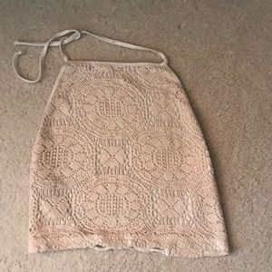 MELVILLE Knit Crop Top with Elastic Back